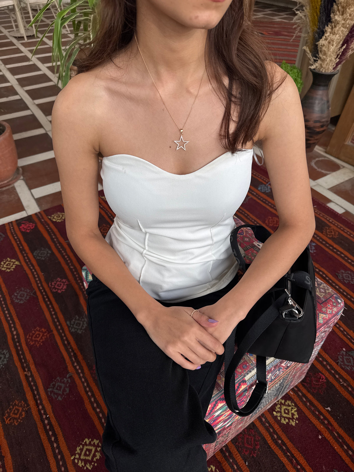 Taşlı Yıldız Kolye