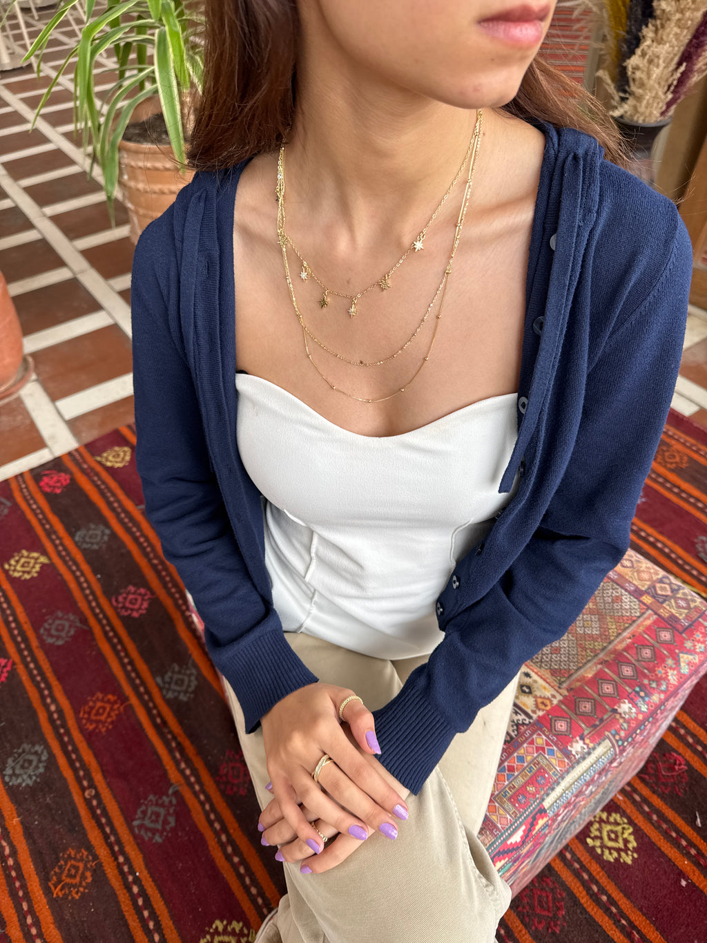 Katmanlı Yıldız Detaylı Kolye
