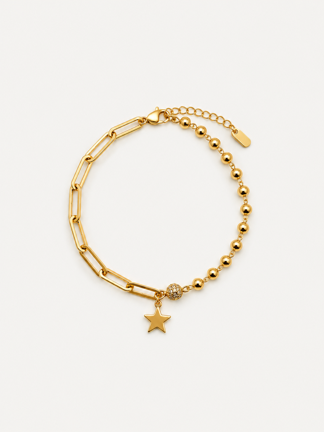 Gold Yıldız Sallantılı Bileklik