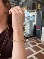 Gold Oval Taş Detaylı Bileklik