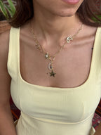 Gökyüzü Charm Çelik Kolye