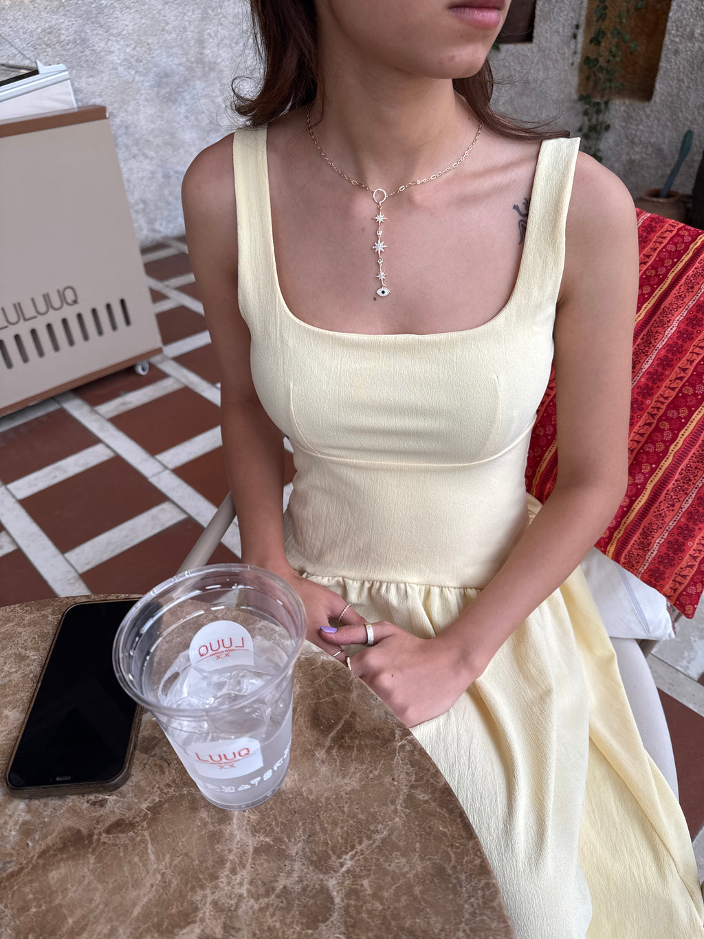 Nazar Göz Detaylı Sallantılı Kolye