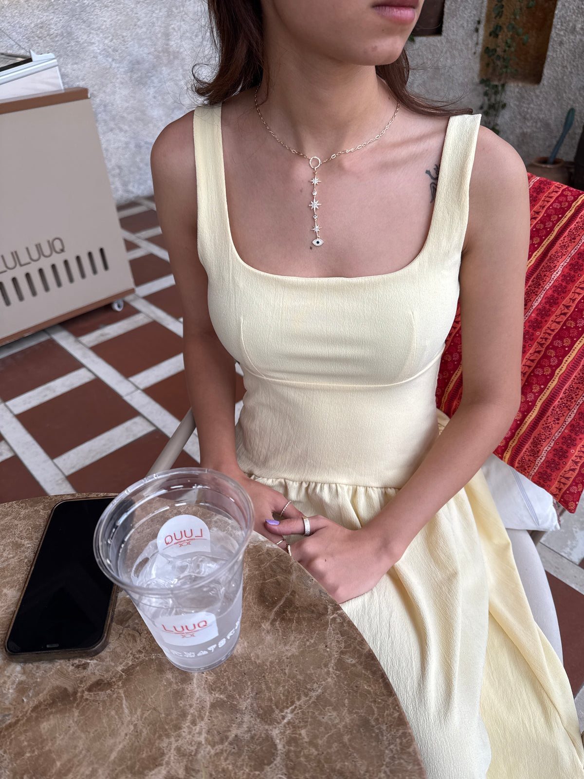 Nazar Göz Detaylı Sallantılı Kolye