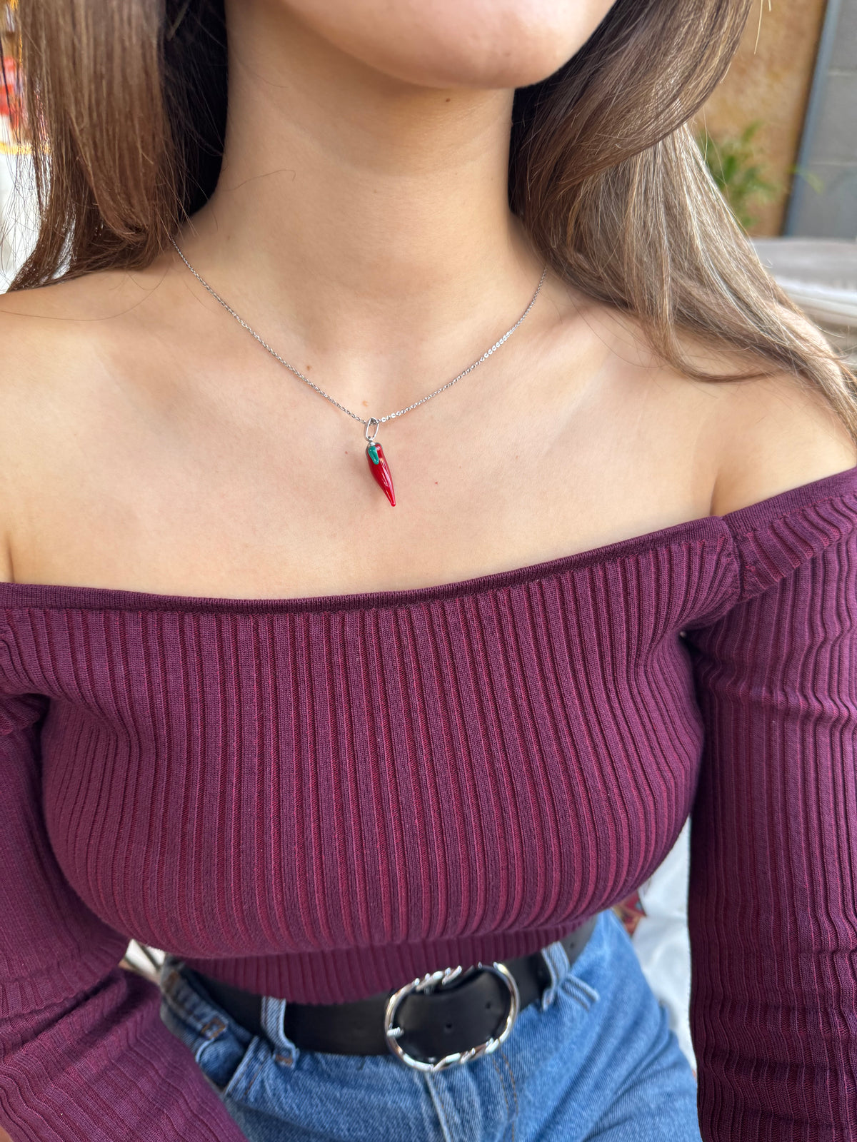 İtalyan Biber Cornicello Kolye