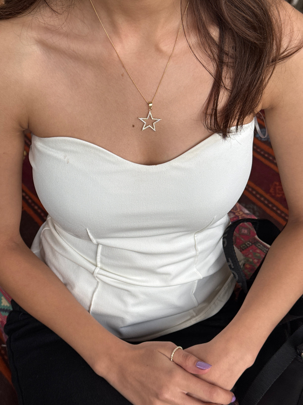 Taşlı Yıldız Kolye