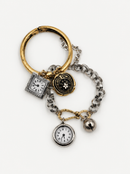 Vintage Saat Charm İkili Bileklik Seti