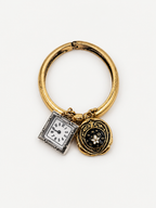 Vintage Saat Charm İkili Bileklik Seti