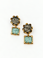Mint Taşlı Vintage Sallantılı Küpe