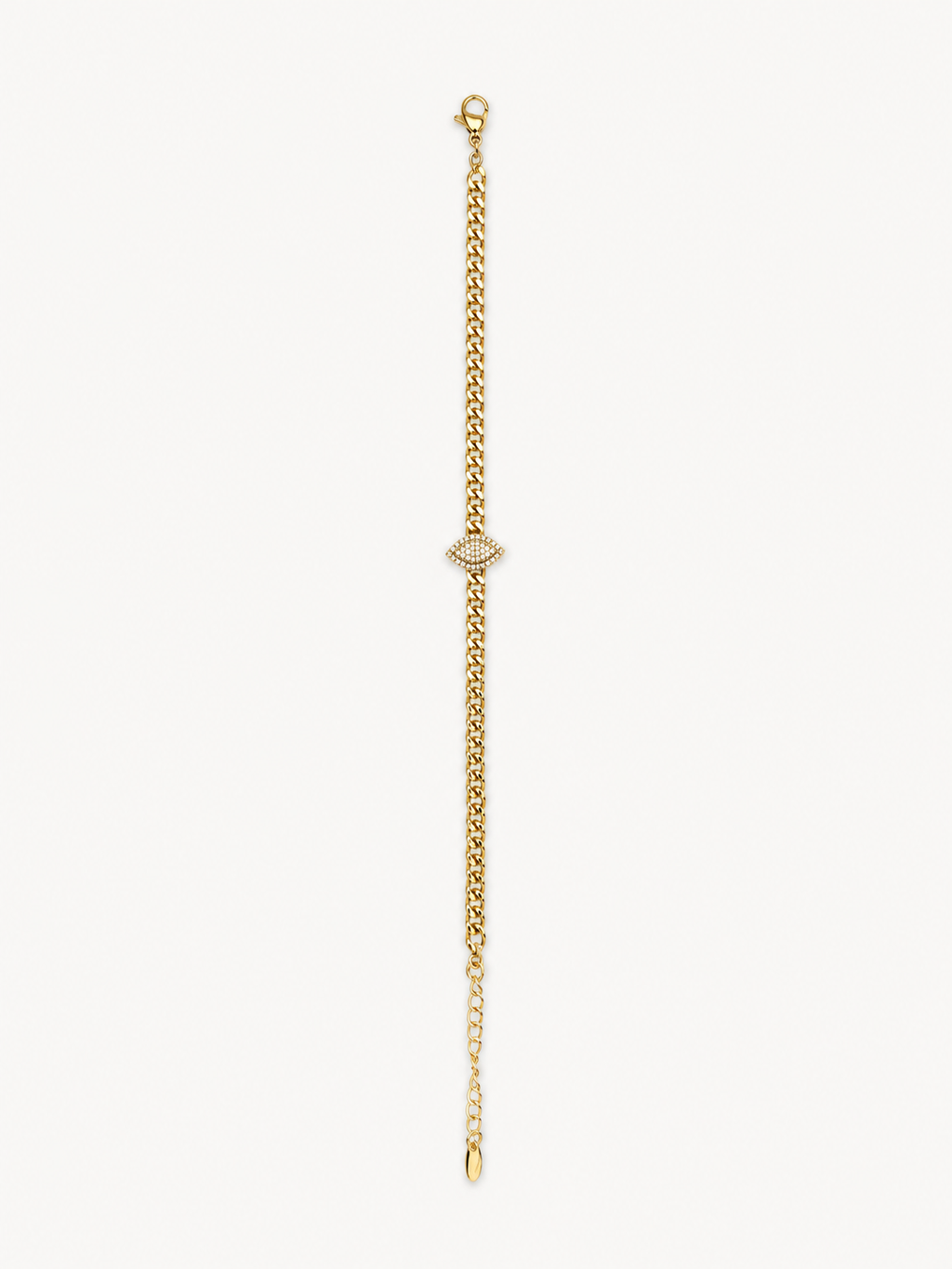 Gold Damla Taşlı Zincir Bileklik