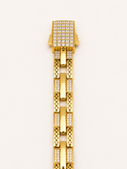 Gold Grek Desenli Taşlı Bileklik