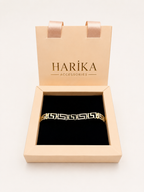 Gold Grek Desenli Taşlı Bileklik