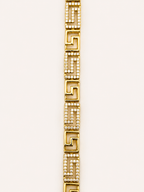 Gold Grek Desenli Taşlı Bileklik