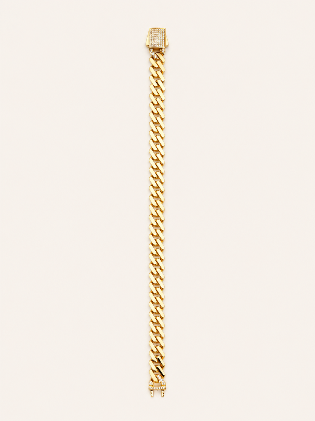 Gold Kalın Örgü Zincir Bileklik