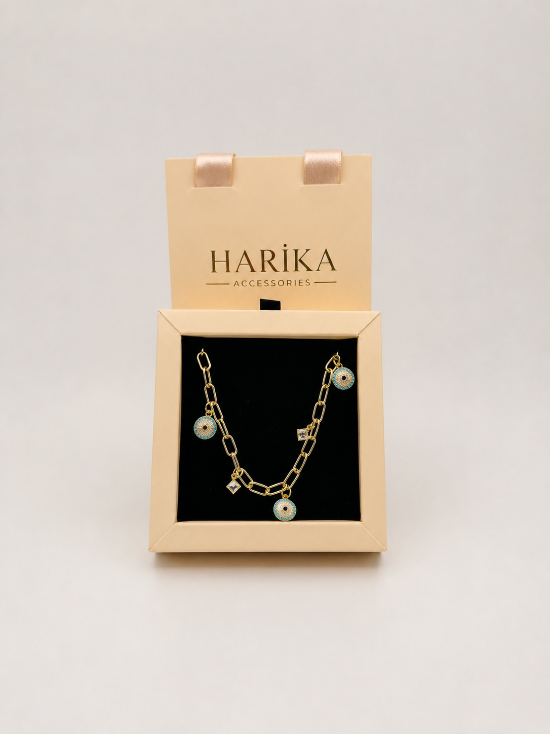 Nazar Charm Çelik Kolye