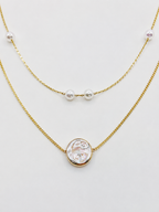 İnci ve Sedef Detaylı Xuping Kolye