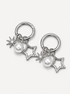 İnci ve Yıldız Charm Detaylı Halka Küpe