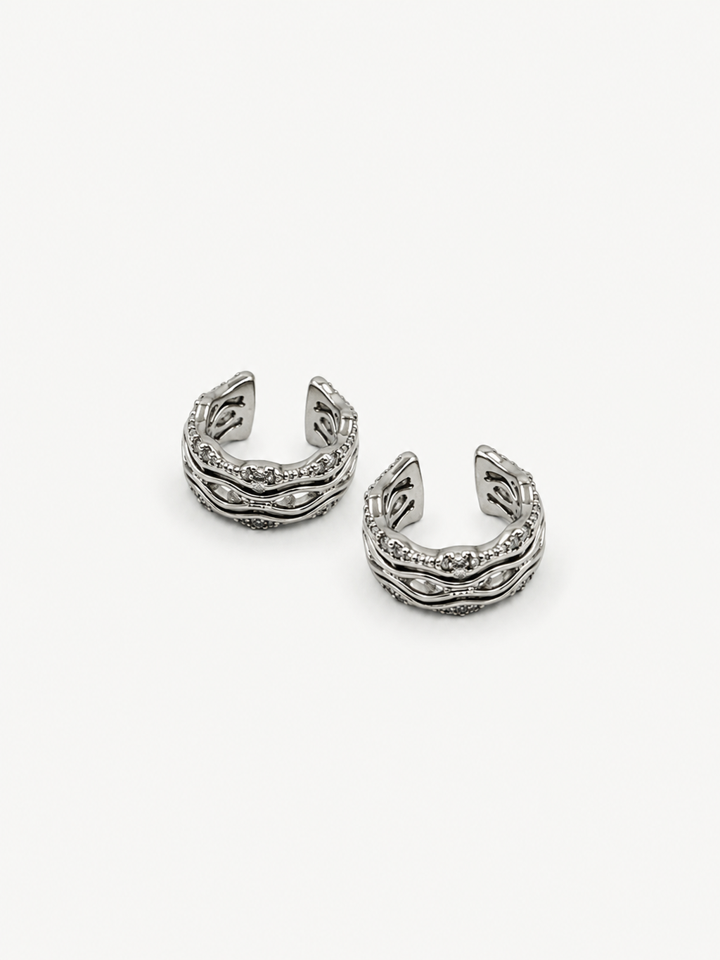 Taşlı Dalga Ear Cuff