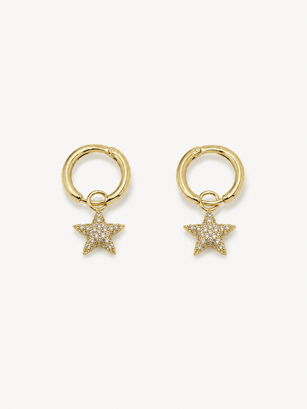 Işıltılı Yıldız Charm Küpe
