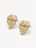 Işıltılı Geometrik Art Deco Küpe