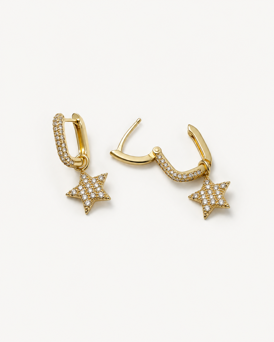 Işıltılı Yıldız Charm Küpe