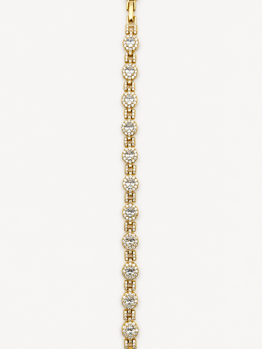 Gold Çiçek Taşlı Bileklik