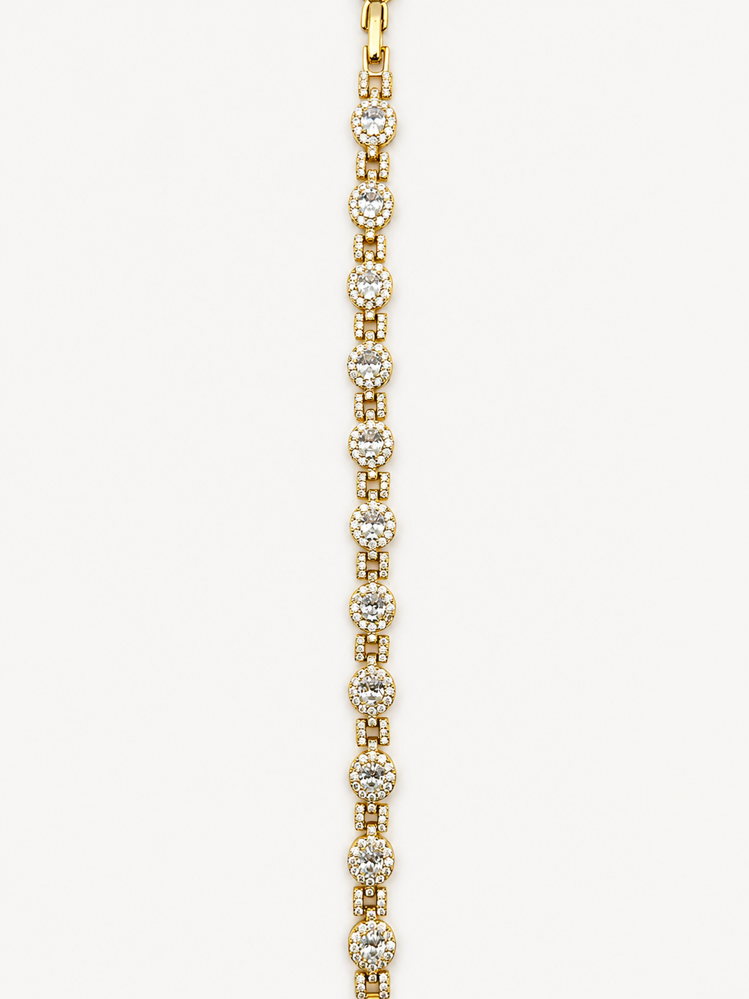 Gold Çiçek Taşlı Bileklik