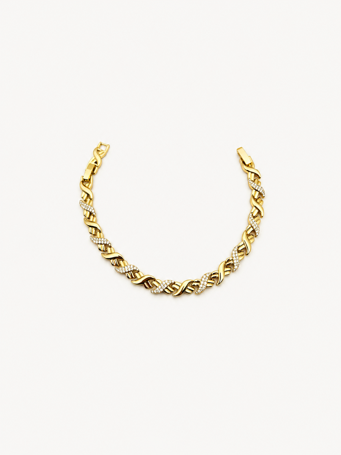 Gold Burgu Taşlı Bileklik