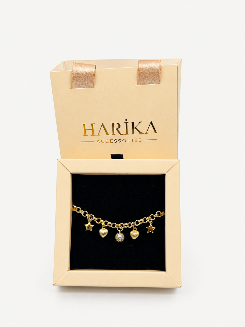 Kalp ve Yıldız Charm Bileklik