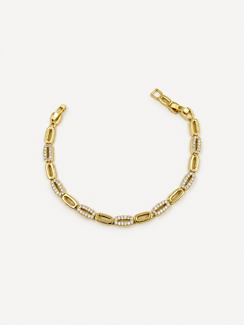 Işıltılı Oval Halkalı Bileklik