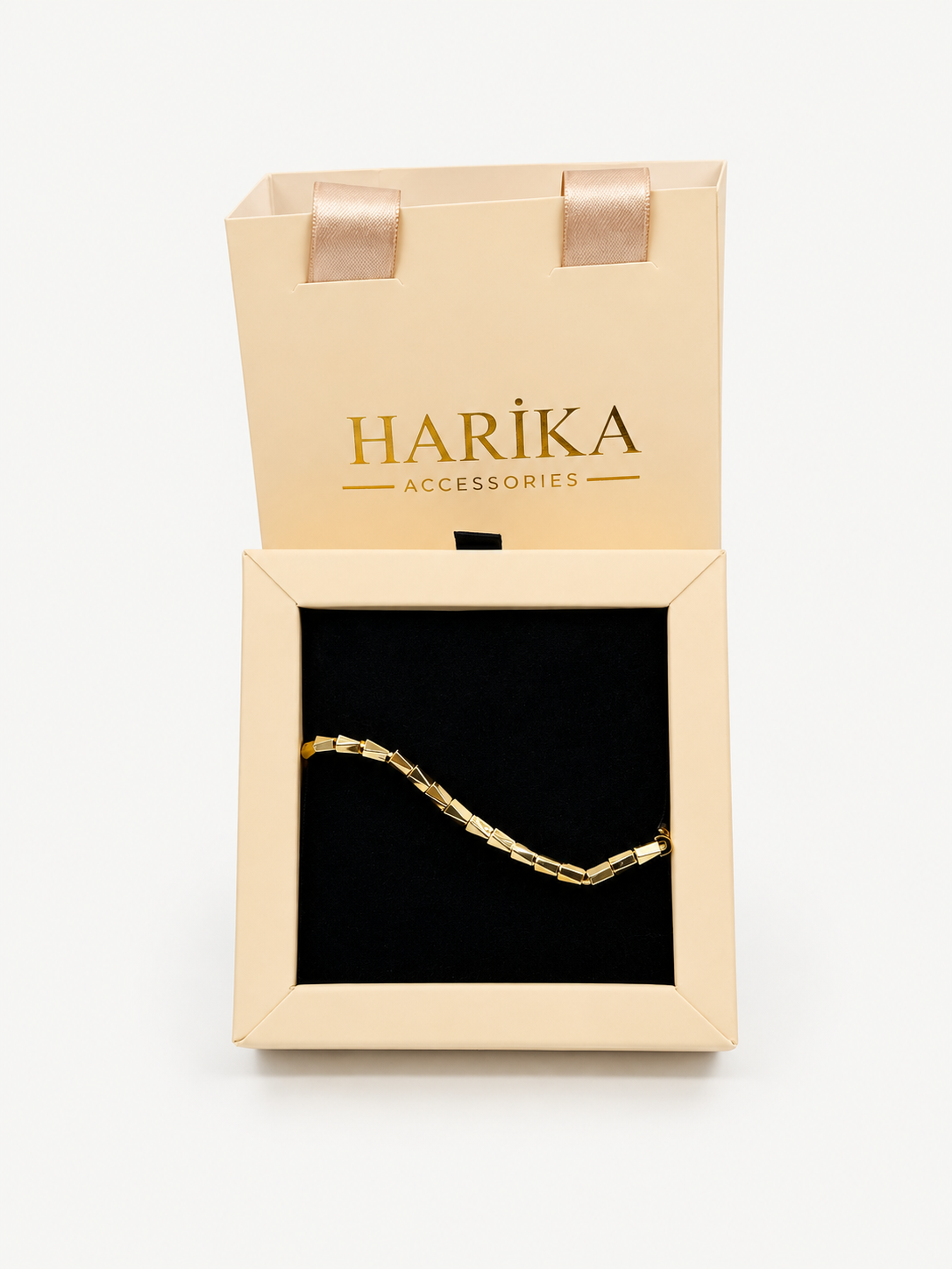 Geometrik Gold Zincir Bileklik