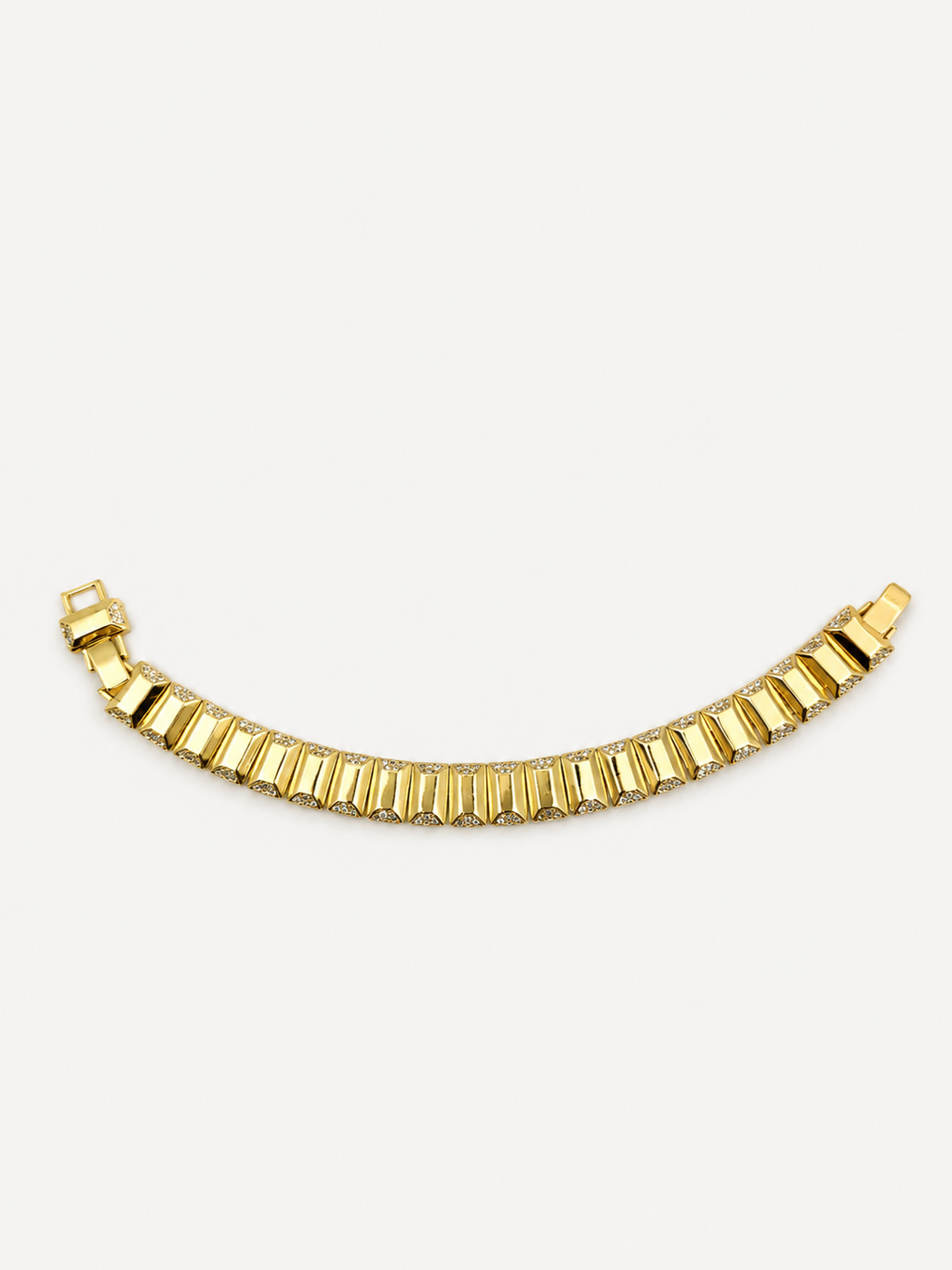 Gold Dikdörtgen Taşlı Bileklik