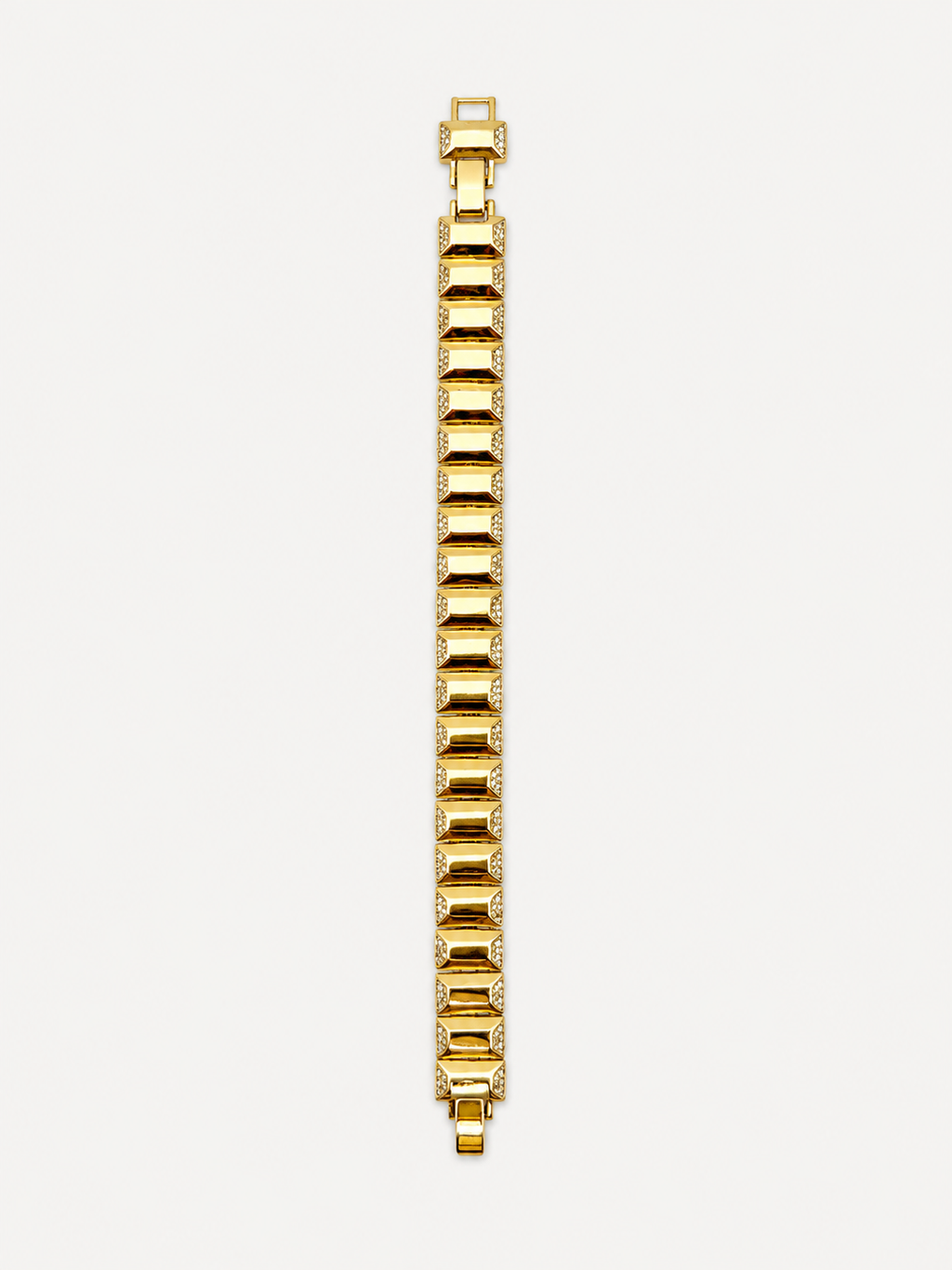 Gold Dikdörtgen Taşlı Bileklik