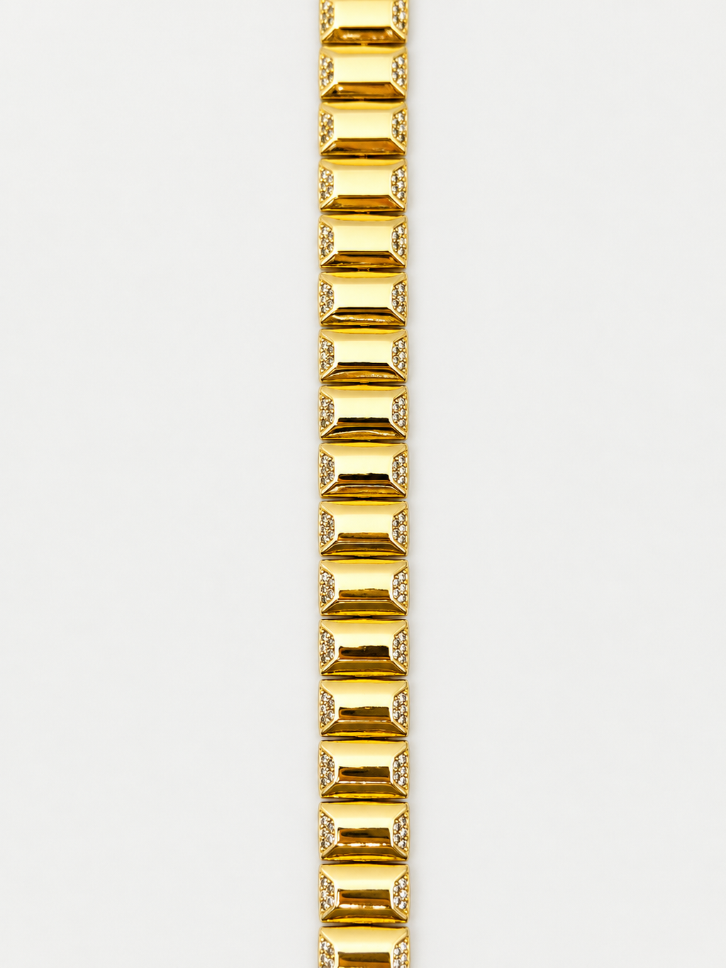Gold Dikdörtgen Taşlı Bileklik