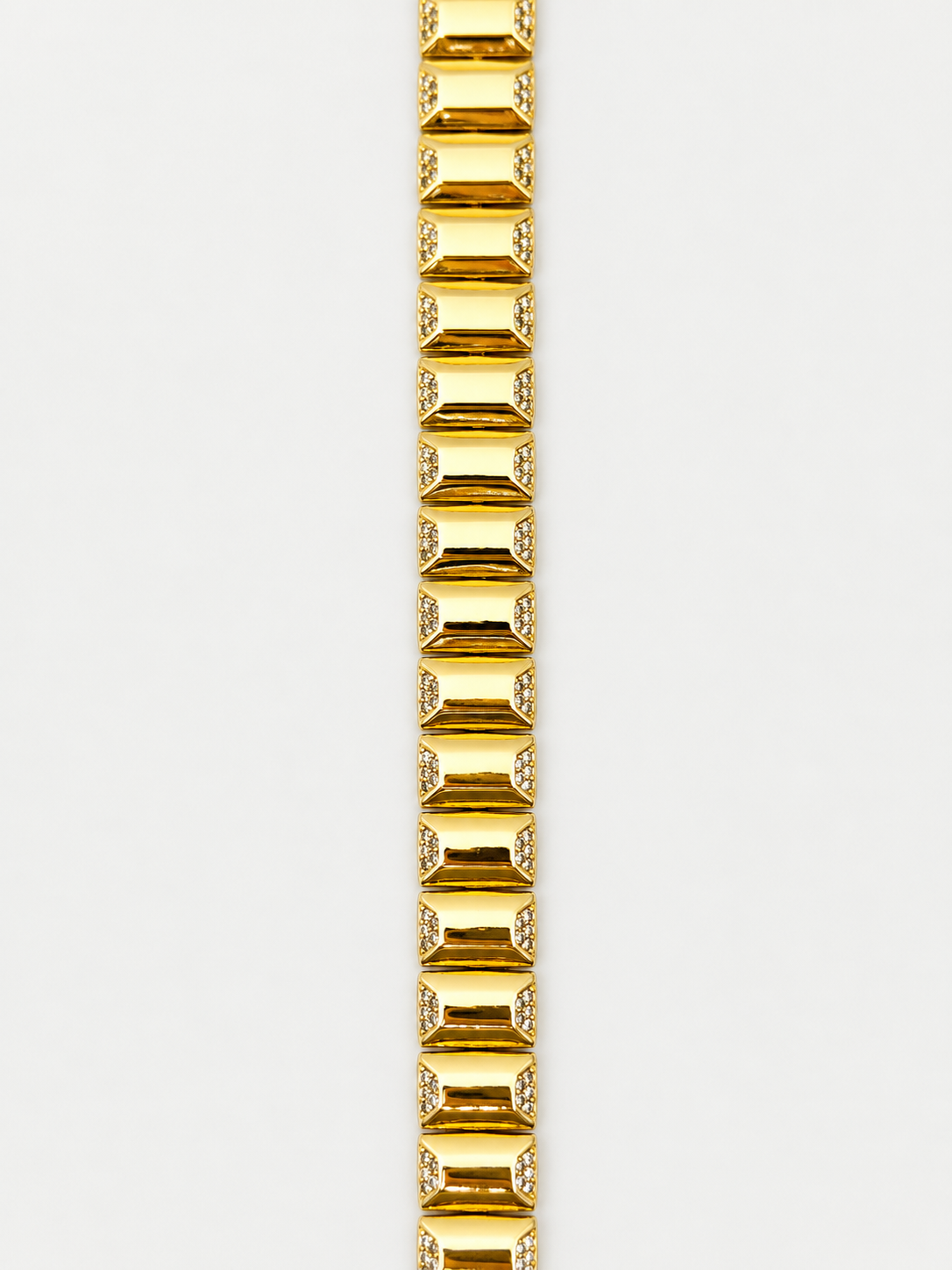 Gold Dikdörtgen Taşlı Bileklik