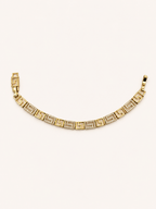 Gold Grek Desenli Taşlı Bileklik
