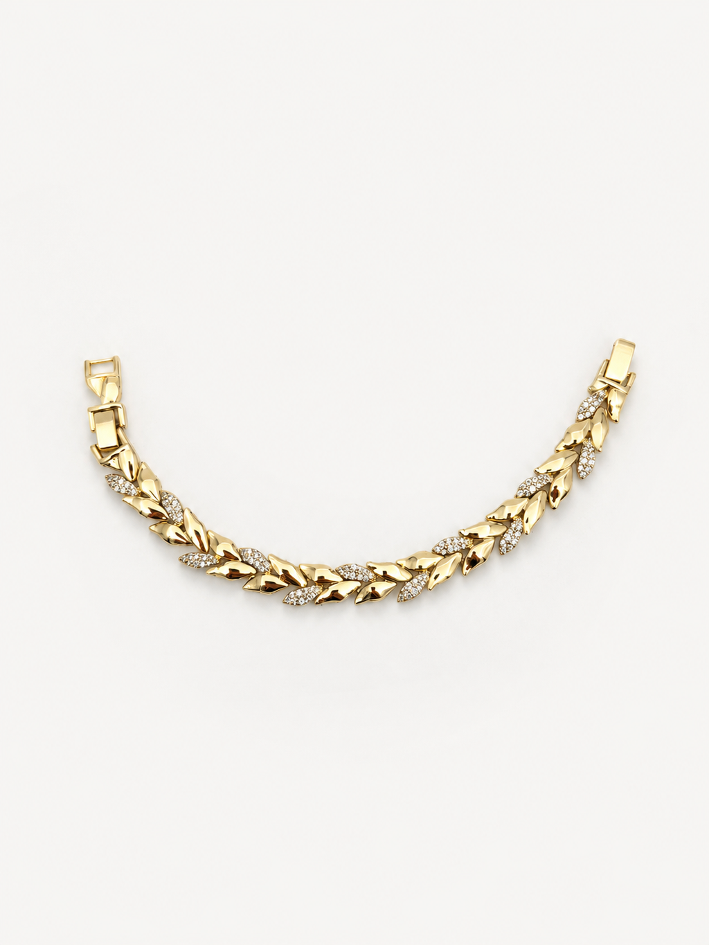 Gold Yaprak Taşlı Bileklik