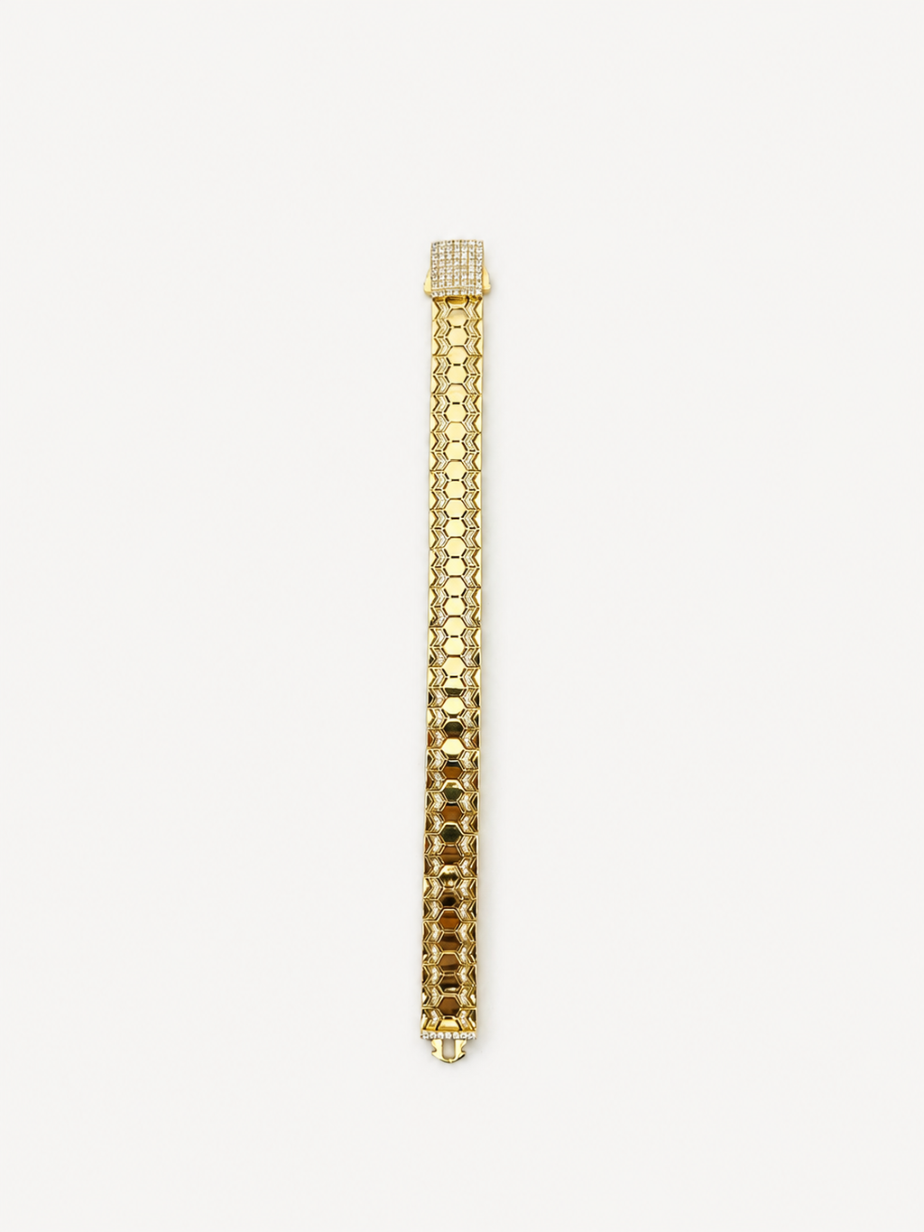 Gold Petek Desenli Bileklik