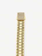 Gold Petek Desenli Bileklik