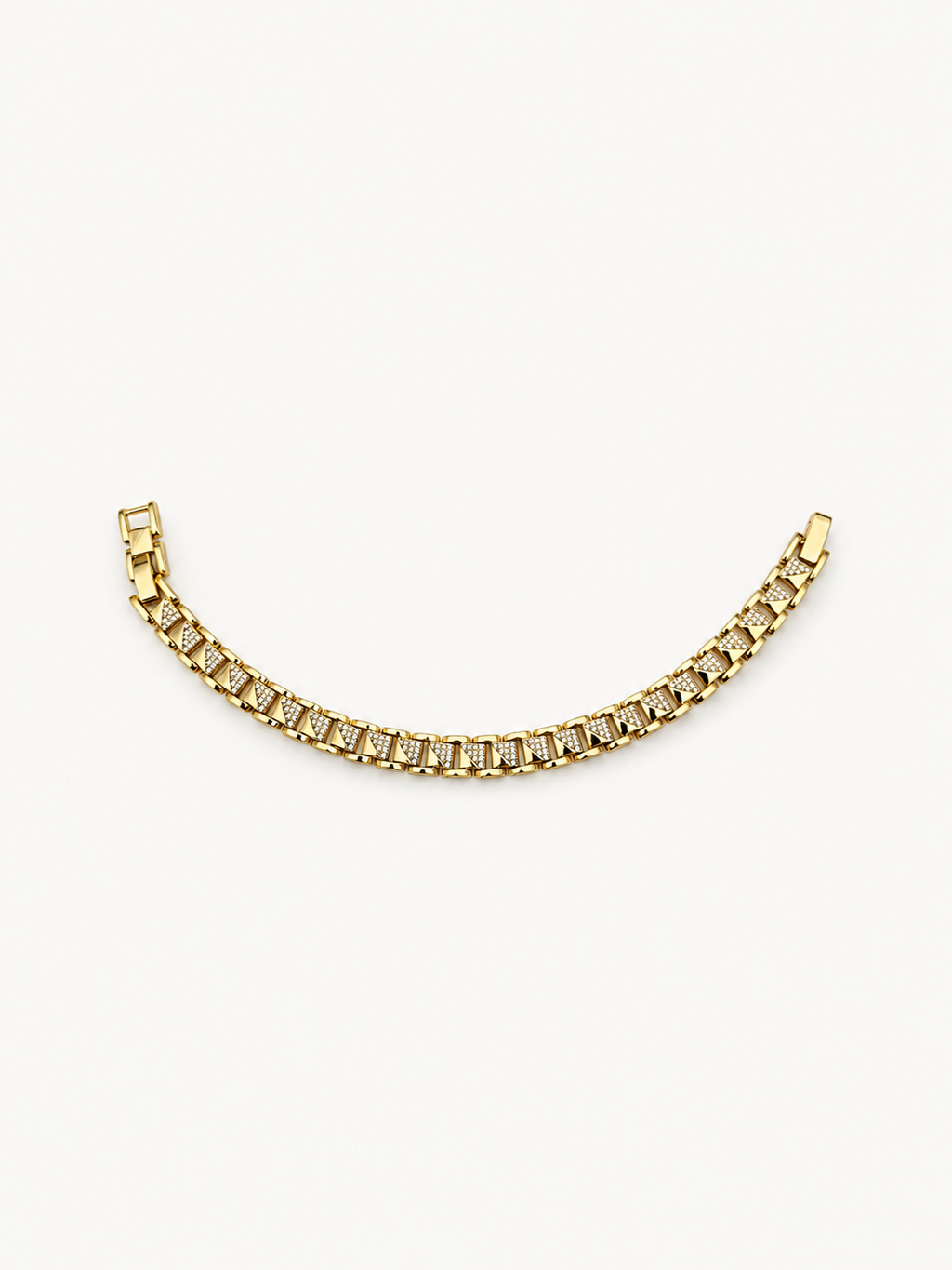Gold Grek Desenli Taşlı Bileklik