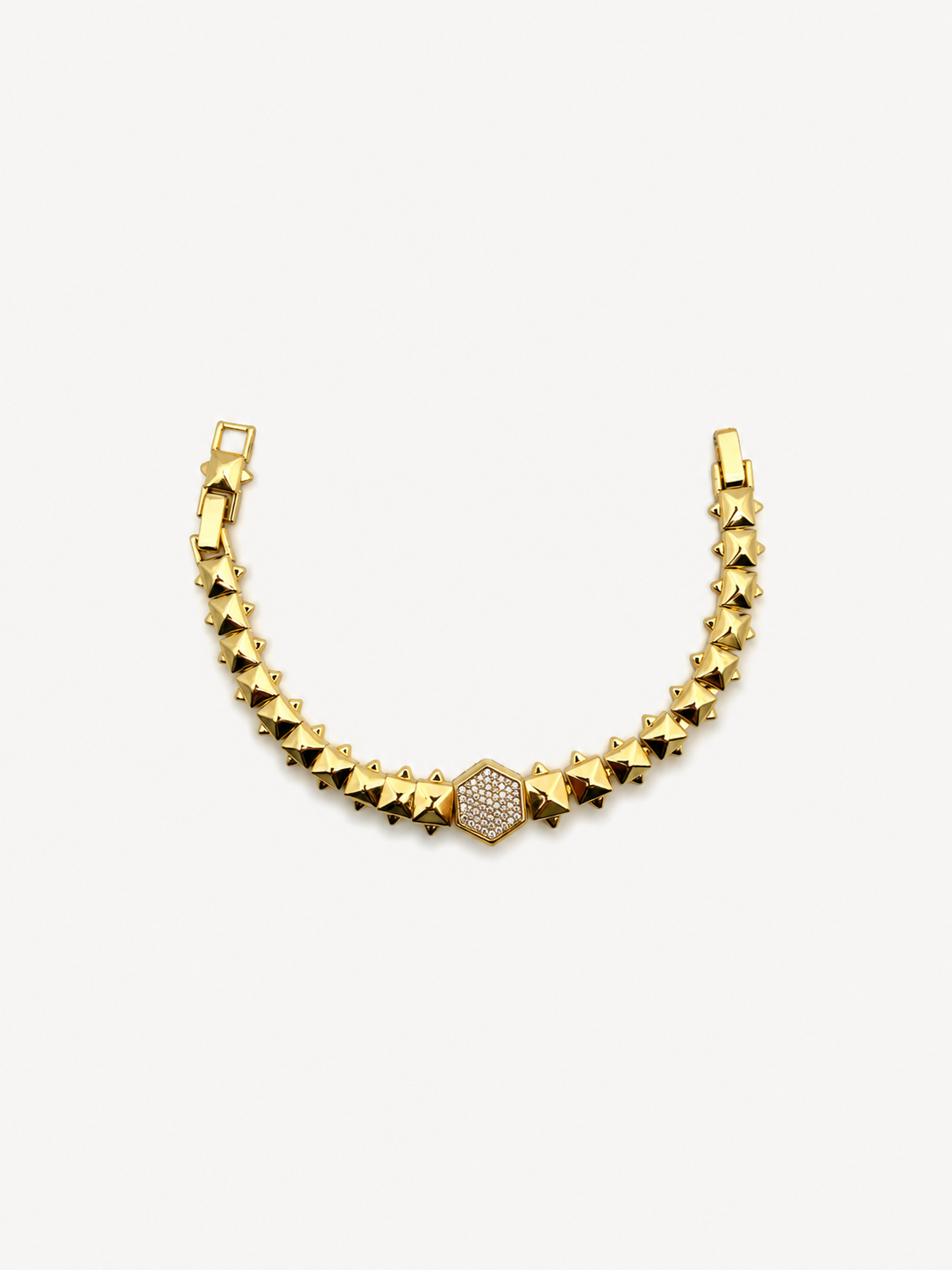 Gold Piramit Zincir Bileklik