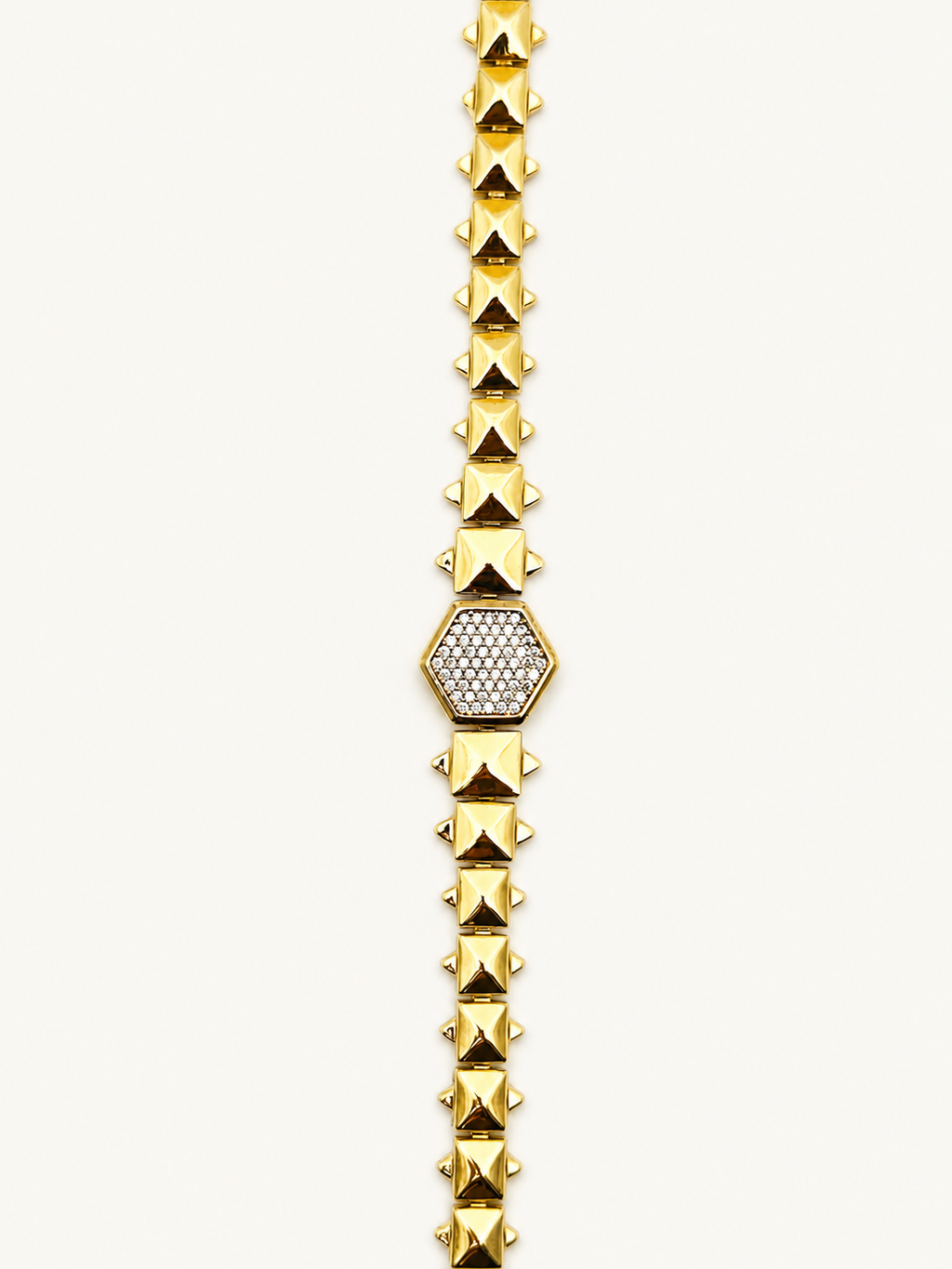 Gold Piramit Zincir Bileklik