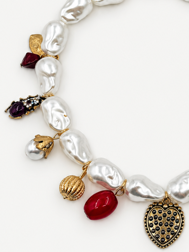 Barok İnci Charm Kolye