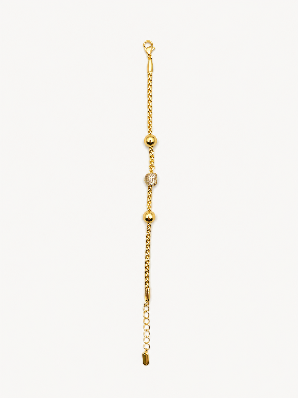 Gold Top Taş Detaylı Bileklik