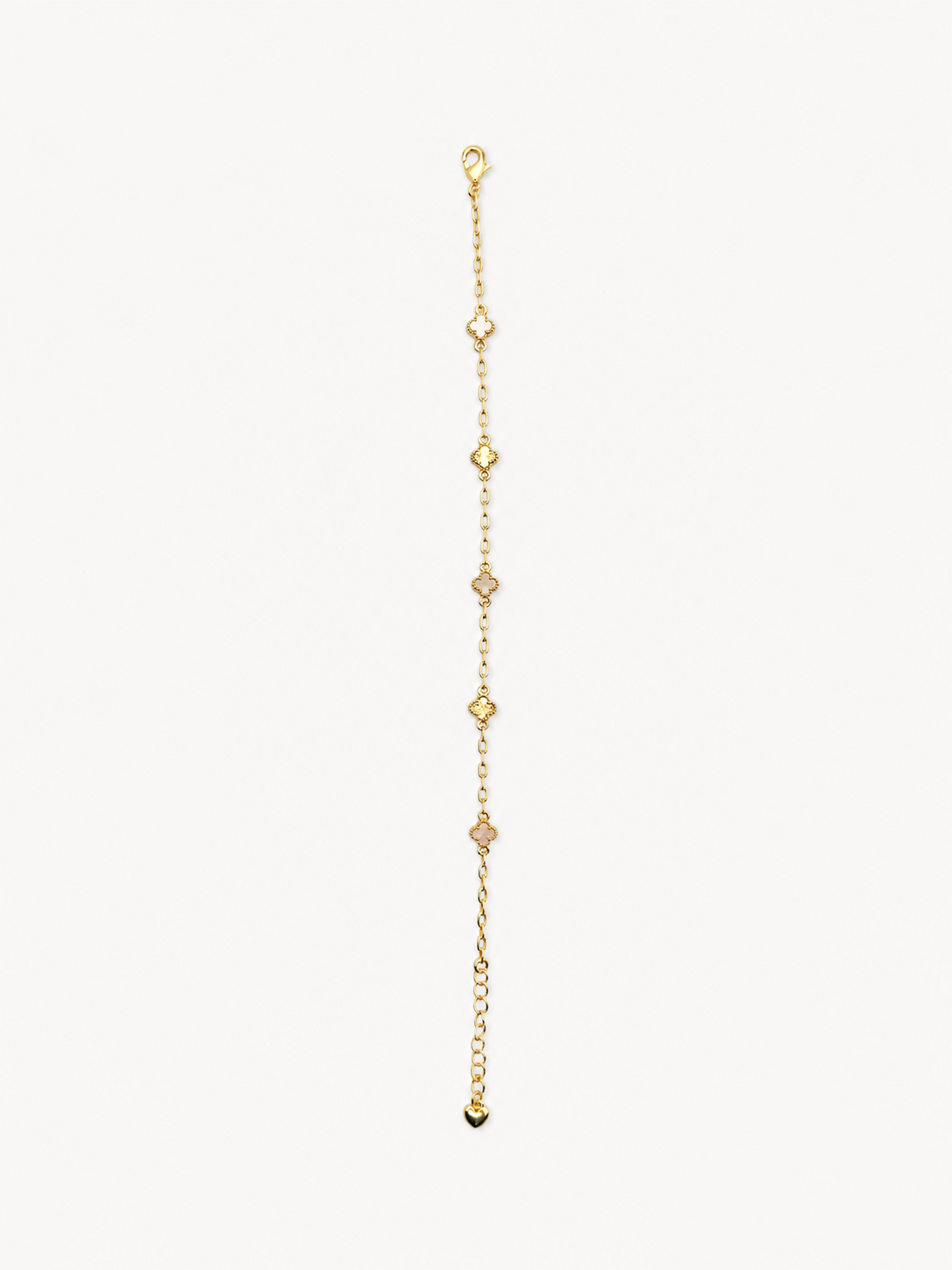 Gold Yonca Taşlı Bileklik