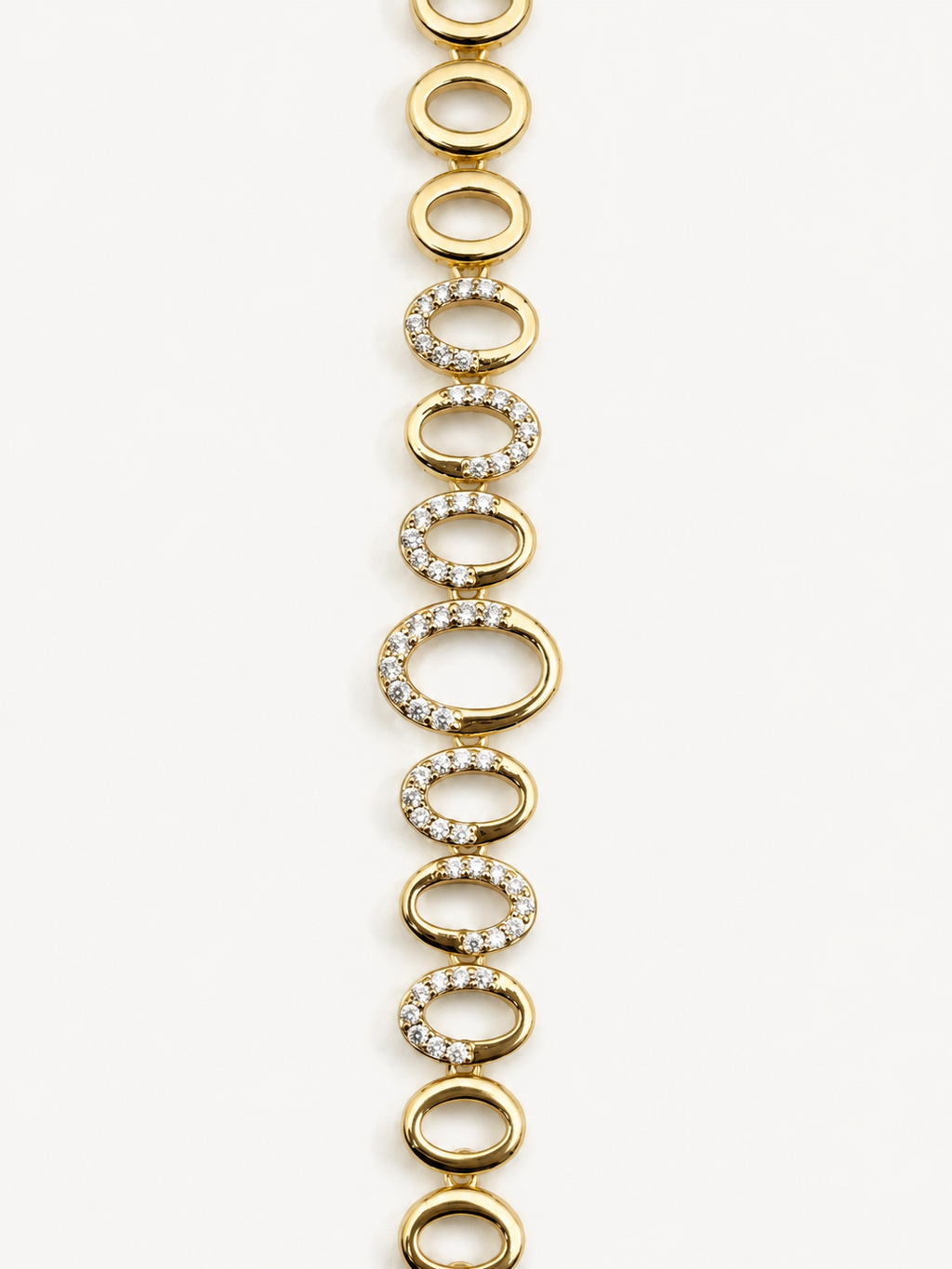 Gold Oval Taş Detaylı Bileklik