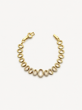 Gold Oval Taş Detaylı Bileklik