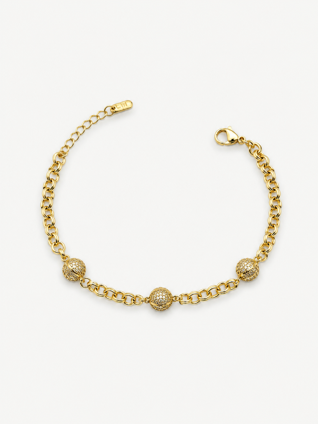 Gold Top Detaylı Zincir Bileklik