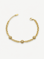 Gold Top Detaylı Zincir Bileklik