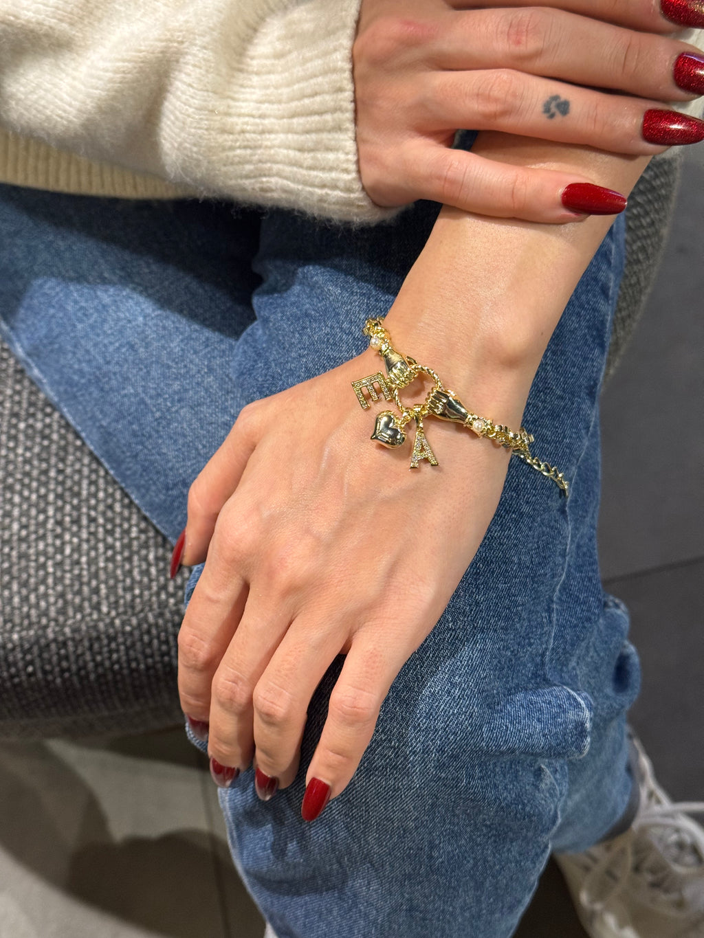 Kişiye Özel Harf Charm Bileklik