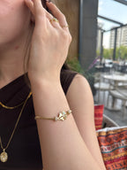 Gold Kelebek Figürlü Bileklik